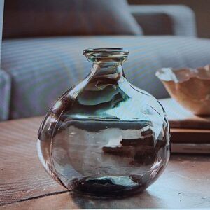 Vivaterra Bubble Recycled Glass Balloon‎ Vase 7"H Gray New In Box